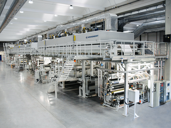Wide view of a material production line